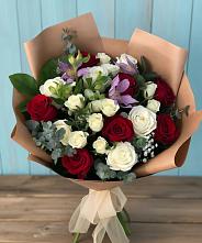 Букет цветов из:  Розы и Альстромерии #REPLACE_PRED# Усть-Ордынске