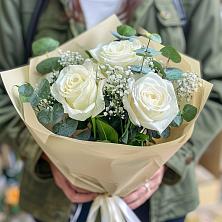 Букет Нежные грёзы в Усть-Ордынске Букет цветов из: Розы в Усть-Ордынске