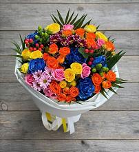 Букет цветов из:  Розы и Хризантемы в Усть-Ордынске