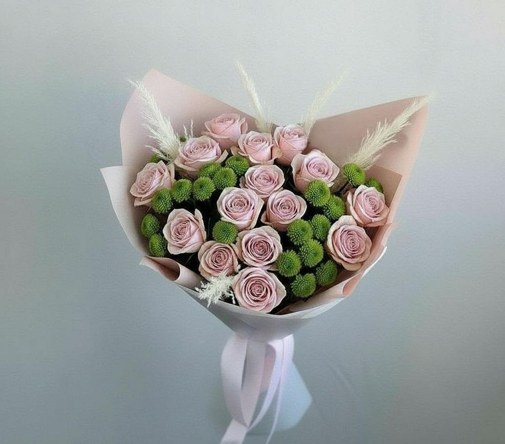 Букет цветов из: Розы и Хризантемы в Усть-Ордынске