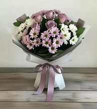 Букет цветов из:  Хризантемы и Розы #REPLACE_PRED# Усть-Ордынске