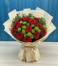 Букет цветов из:  Розы и Хризантемы в Усть-Ордынске